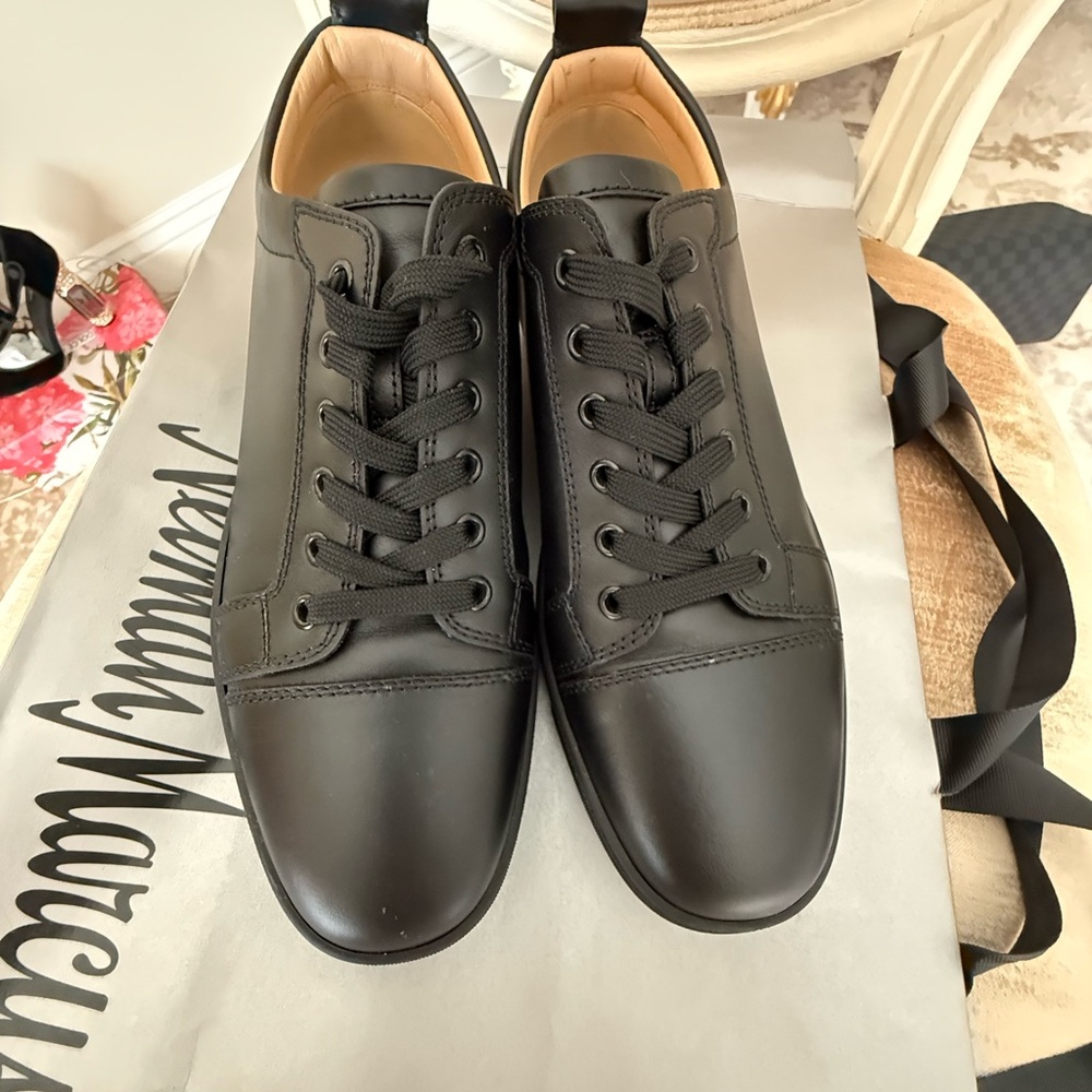 Christian Louboutin Black Sneakers with Leather Finish